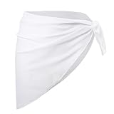 ENWWCH 2 Stück Wickelrock mit Knoten for Damen, Strandrock, Bikinihose, Sonnenschutz, Strandmode...