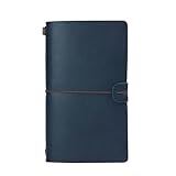 Zanthicia Klassisches Leder Notizbuch, A6, Telefonhalter, Tagebuchplaner mit Seil, Kupferschnalle,...