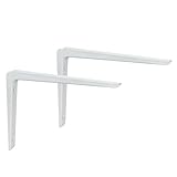 PRIOstahl Regalkonsole Premium Aluwinkel Weiß 200x250mm 2er Set Regalträger Regalwinkel...