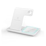 3 in 1 kabellose Ladestation for Uhr 15W schnelles Induktionsladegerät for Handy tragbar (Color :...