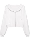 SOFIA'S CHOICE Cropped-Kapuzenpullover für Damen, langärmelig, bauchfrei, Sweatshirts, Jacken,...