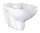 GROHE Bau - Wand-Tiefspül-WC (spülrandlos, 3/6l, für Unterputz-Spülkasten), rund, alpinweiß,...