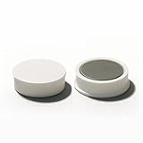 Strong Magnets Board-Magnet – weiß – 25 mm x 8 mm - 50 Stück - Extra stark - Industrielle...