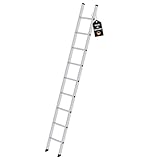 PROREGAL Sprossen-Anlegeleiter 350mm breit ohne Traverse | 9 Sprossen | Leiter, Teleskopleiter,...