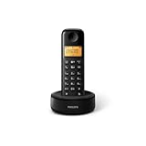 Philips D1601B - Schnurloses Telefon, DECT Telefon, Festnetzanschluss, 4,1 cm Display,...