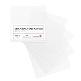 Netuno 100 Blatt Transparentpapier Weiß 10 x 10 cm 180g quadratisches Bastelpapier für Sterne...
