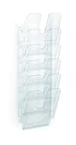 Durable Prospekthalter Wand (Flexiplus 6 Zeitschriftenhalter A4 Hochformat) 1 Set, transparent,...