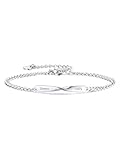 PiercingJak Armband mit Gravur Personalisierte Armbänder Damen Namen Armband Edelstahl Mobius...