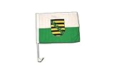 Flaggenfritze Autofahne Autoflagge Deutschland Sachsen - 30 x 40 cm