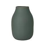 blomus -COLORA- Vase L aus Steingut, Agave Green, hergestellt in hochwertiger Handarbeit, elegante...