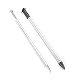 N3DS Extra Stylus Teleskop Metall Touch Pen Schwarz/Weiß Ersatz für Nintendo New 3DS New3DS Kleine...