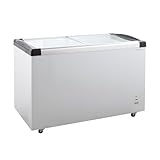 GastroHero Gefriertruhe ECO 450 I Tiefkühltruhe groß 355L I Tiefkühltruhe mit Glasschiebedeckel I...