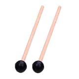 TOGEVAL 2 Stück Percussion Schlägel mit Gummikopf Marimba Sticks aus Langlebig und Rutschfest für...