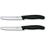 Victorinox Swiss Classic, Frühstücksmesser, Brötchenmesser Set 2teilig, Scharfe Klinge,...