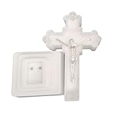 REITINGE Christliches Kreuz Kirche Ornamente LED Kruzifix Statue Religiöse Figur Desktop Dekoration...