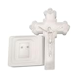 REITINGE Christliches Kreuz Kirche Ornamente LED Kruzifix Statue Religiöse Figur Desktop Dekoration...