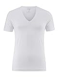 OLYMP Herren T-Shirt V-Ausschnitt Level Five T-Shirt,Männer,Uni,Body fit,Weiss 00,L