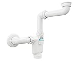 Aqua Bagno Raumsparsiphon Waschtisch - Möbelsiphon - Siphon platzsparend - Siphon flach - Bad -...