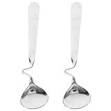 2Stück Kaffeelöffel Marmeladenlöffel,Edelstahl Teelöffel Dessertlöffel Mini Teaspoons Metall...