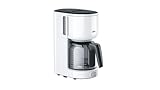 Braun PurEase Kaffeemaschine KF 3100 WH – Filterkaffeemaschine mit Glaskanne für 10 Tassen...