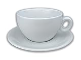 Ikolife Porzellan Cappuccino Tassen Set - dickwandig – 4-teilig – 204 ml – Made in Italy (2...