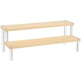BESPORTBLE Holz Präsentationsständer 2 Stufig 30cm Vintage Dessert und Kosmetik Display Organizer...