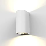 B.K.Licht - Wandlampe mit warmweißer Lichtfarbe, GU10 Fassung, je 5 Watt, 400 Lumen, Aussenlampe,...