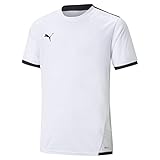 PUMA Unisex Kinder Teamliga Jersey Jr Shirt, Puma White-puma Black, 140 EU