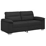 vidaXL 2-Sitzer-Sofa Schwarz 140 cm Kunstleder