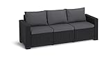 Allibert by Keter Gartenlounge Sofa California 3-Sitzer, graphit/ cool grey, inkl. Sitz- und...