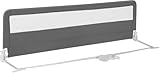 FANTASK Bettgitter klappbar, 180 x 55 cm Bettschutzgitter mit Sicherheitsgurten & abnehmbarem Bezug,...