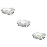 IMIKEYA 3Er-Box Lebensmittelbehälter aus Edelstahl Metallbehälter Lunchboxen warmhaltebehälter...