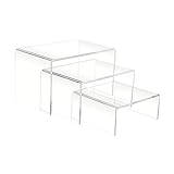 Sharplace 3 stück Acryl Display Stand Regal Multifunktionale Lagerung Display Rack Display Riser...