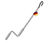BAUHELD® Markisenkurbel mit Fleischer-Haken [Made in Germany] - Markisenstange mit...
