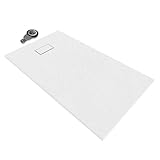 SMC BOREAL Duschwanne 140x90 cm, Extra Flache und Robuste Duschtasse 26MM aus Langlebigem Material...