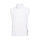 EXNER Herren-Fleeceweste, Ärmellos, Stehkragen, Seiteneingrifftaschen, Zipper, weiß, Größe 2XL
