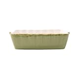 Vietri Bakers Green Kleine rechteckige Bäcker, Ofen-Backform, Steingut, Servierpfanne /...