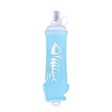 Laufwasserflasche, weiche Flasche, Trinkflasche, flexible Wasserflasche mit staubdichtem Deckel,...