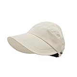 LQX New Outdoor Uv Protection Hollow Top Sun Hat, Women's Outdoor Uv Protection Hollow Top Wide Brim...