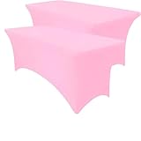 Dehnbare Tischdecke 2 Stück 6ft Tischdecke for rechteckige Tische Spannbettlaken aus...