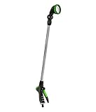 Dehner Gießbrause Maxi, Ø 6.5 cm, Länge 75.5 cm, Aluminium/Gummi, grün/grau