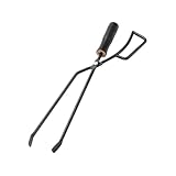DOITOOL Feuerzangen mit Langem Holzgriff Schwere Outdoor kohlezange für Grill Lagerfeuer und...