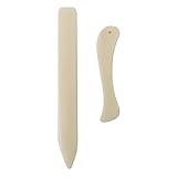 2PCS White Bone Folder Tool, Falzbein aus echtem Knochen, Papier Bonefolder Falzbein Knochen Ordner,...