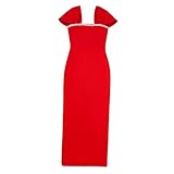 Oshhni Weihnachtsrotes Kleid Karnevalsparty Kleider für Damen Rollenspiele, M