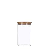 TALK-POINT Vorratsdosen aus Glas mit Bambusdeckel, Vorratsgläser, Glasbehälter | 350 ml - 2200 ml...