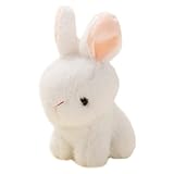 LRXIYODE Niedlicher Plüschhase Anhänger Weiß Flauschiger Bunny Schlüsselanhänger aus Weichem...