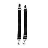 BESPORTBLE Verstellbare Damen Nylon Strumpfhalter Clips Metall Duckbill Klammern Schwarz Elastisch...