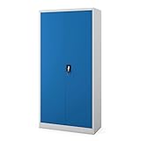 Jan Nowak Metallschrank 185 x 90 x 45 cm | Aktenschrank Abschließbar mit Kleiderstange,...