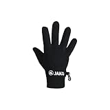JAKO Unisex Fleecehandschuhe, Schwarz, 8