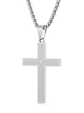 Aretas Silber Kreuz Halskette für Herren Jungen Kinder Cross Necklace Chain Men Boys Kids Kreuz...
